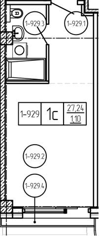 Продается 1-комн. квартира, 29 м²