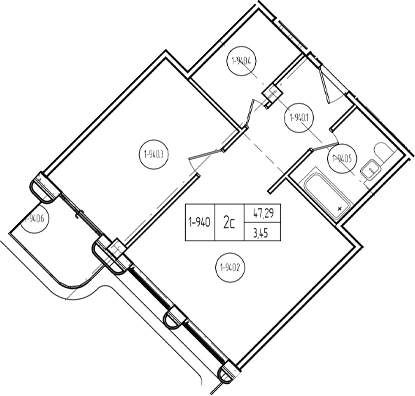 Продается 2-комн. квартира, 47.29 м²
