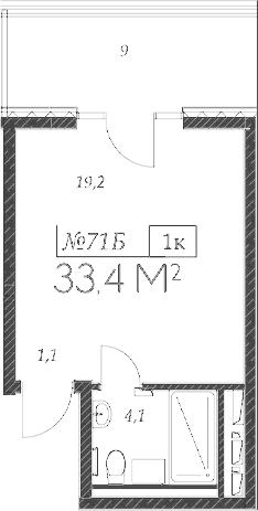 Продается 1-комн. квартира, 24.4 м²
