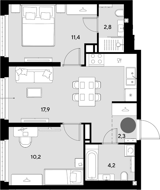 Продается 3-комн. квартира, 48.8 м²