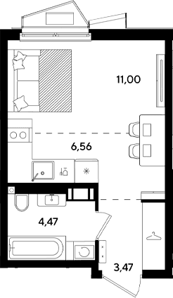 Продается 1-комн. квартира, 25.5 м²