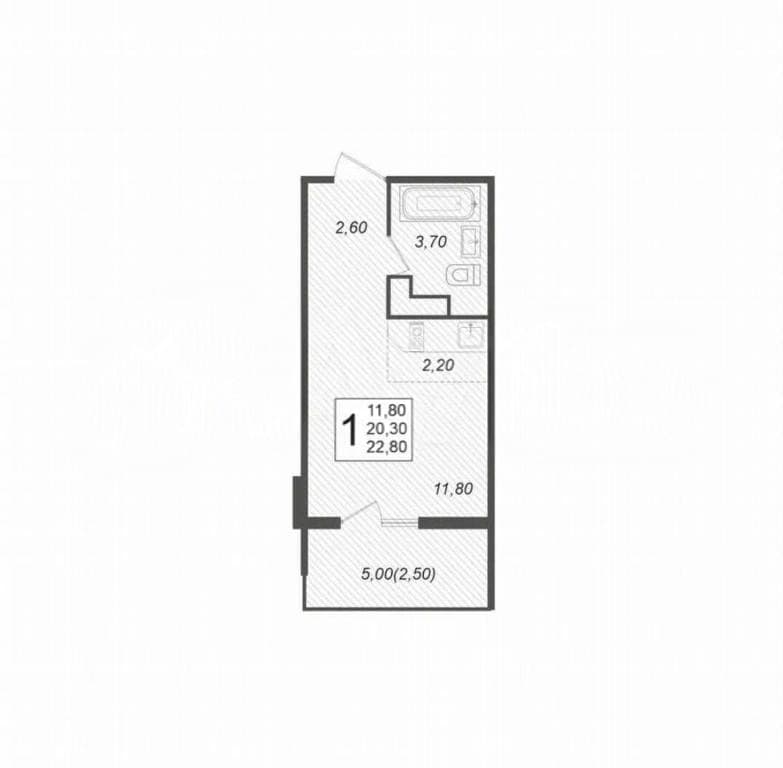 Продается 1-комн. квартира, 25.3 м² — фото 3
